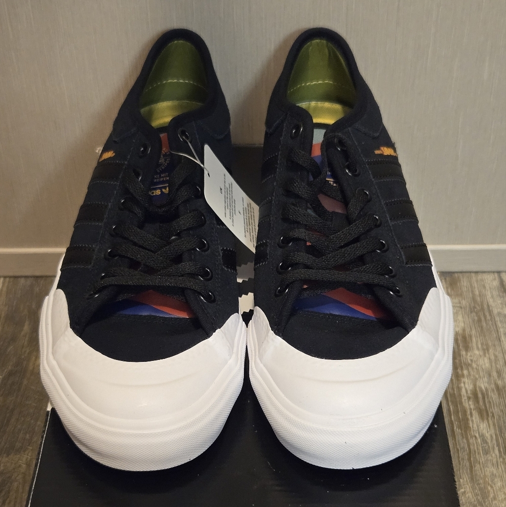 Adidas Black and White Matchcourt ⁶Sneakers